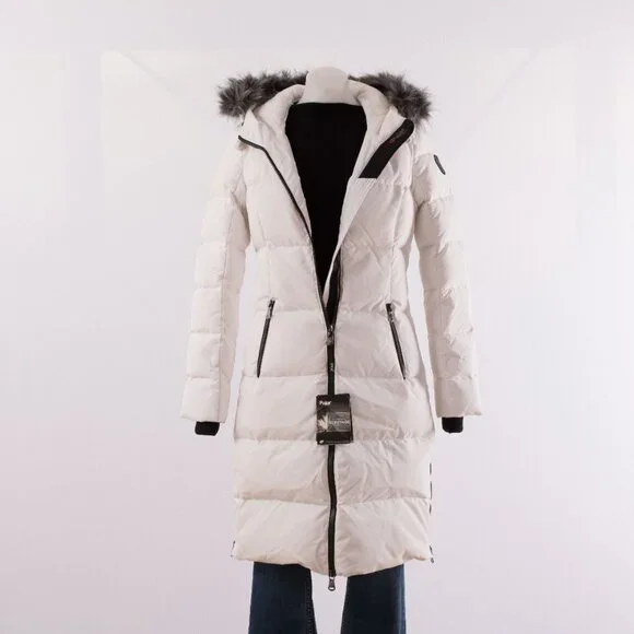 Pajar Canada White Long Down Parka Size US Small - Picture 8 of 13